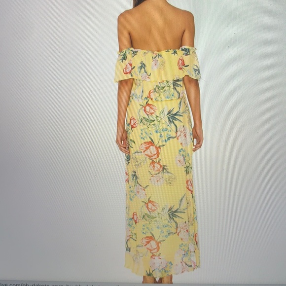 BB Dakota floral hi-low off the shoulder dress - Picture 4 of 4